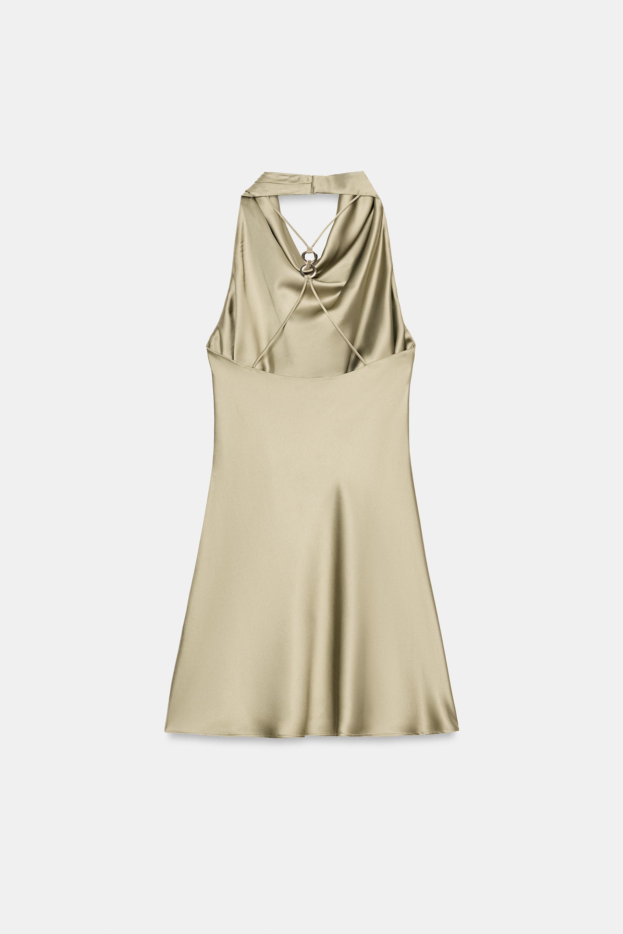 SATIN EFFECT SHORT DRESS